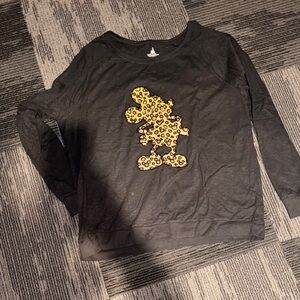 Disney Black Sweatshirt with Yellow Graphic